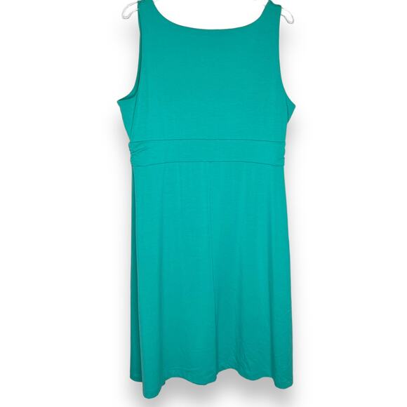 Eddie Bauer Teal Green Wrap Front Dress Size XL - Picture 2 of 5